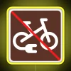 E-bikes Not Allowed Sign with Vibrant RGB Neon LED Display