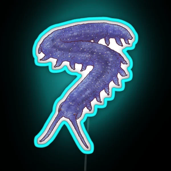 E Rowelli Velvet Worm Mushitober Mushi RGB Neon Sign