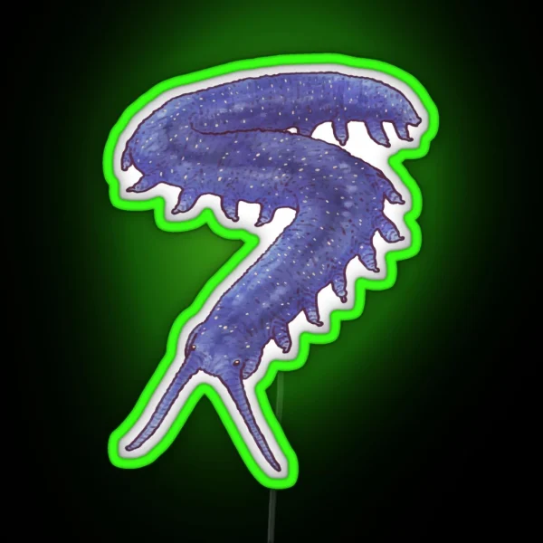 E Rowelli Velvet Worm Mushitober Mushi RGB Neon Sign