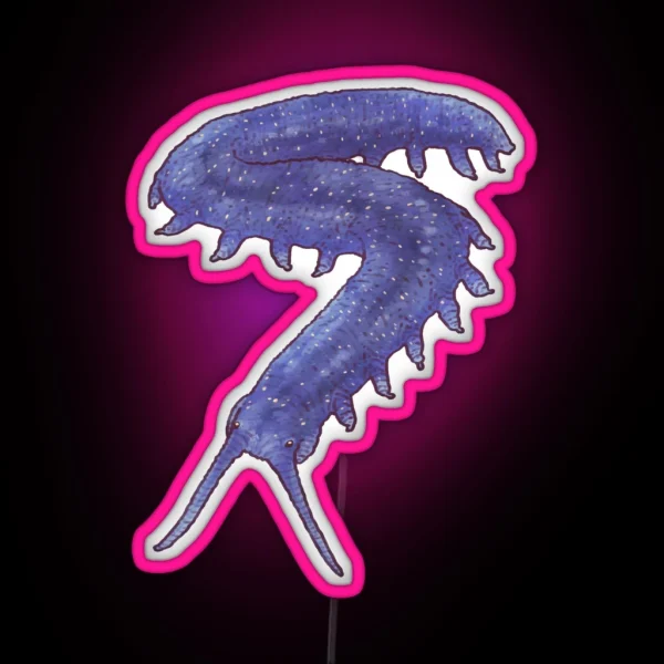 E Rowelli Velvet Worm Mushitober Mushi RGB Neon Sign