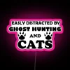 Retro glow neon sign for cat lovers and ghost enthusiasts everywhere