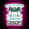 Arachnid enthusiasts jumping spider lover RGB neon decorative wall art display