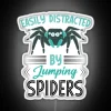 Arachnid loving home decor gift featuring vibrant RGB jumping spider art