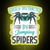 Eye-Catching Arachnid-Themed Indoor Decor Featuring Color-Changing RGB Neon Lighting Design