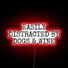 Neon warning sign for friends who get easily distracted often
