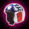 Customizable RGB LED neon lighted helmet inspired by Easy Rider