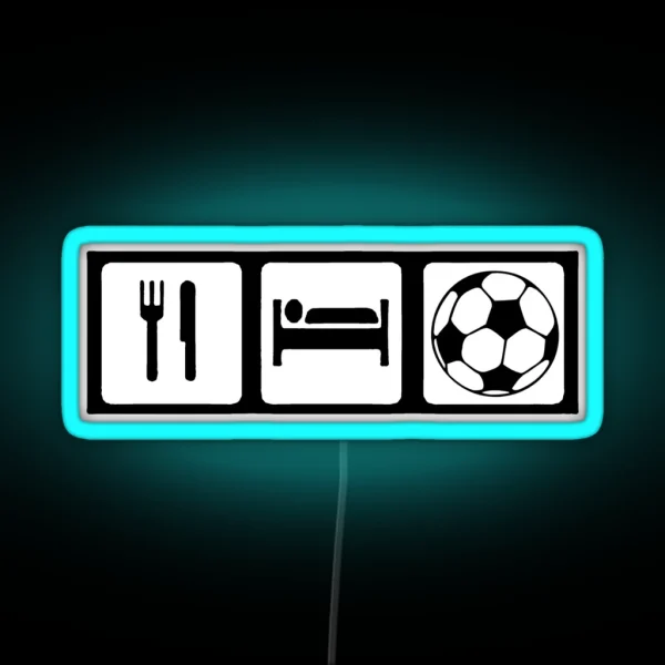 Eat Sleep Soccer RGB Neon Sign