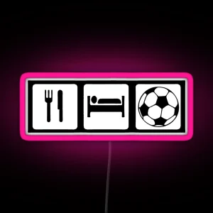 Eat Sleep Soccer RGB Neon Sign