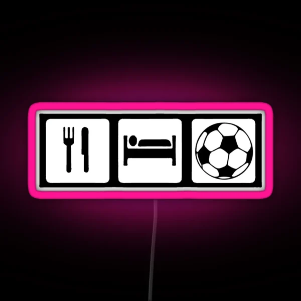 Eat Sleep Soccer RGB Neon Sign