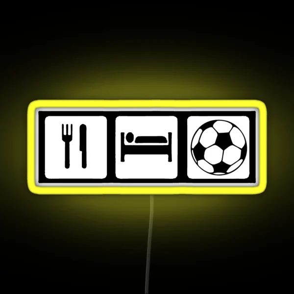 Eat Sleep Soccer RGB Neon Sign