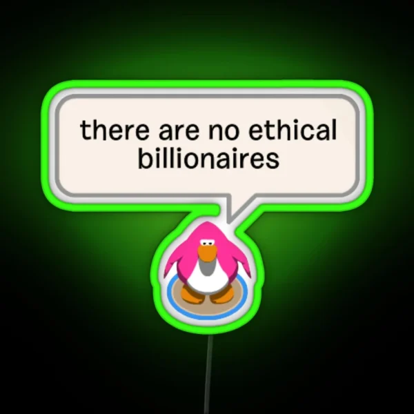Eat The Rich Penguin RGB Neon Sign