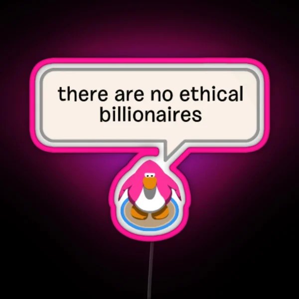 Eat The Rich Penguin RGB Neon Sign