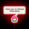 Rebel mantra decor: 'Eat the Rich' penguin in vibrant colors.