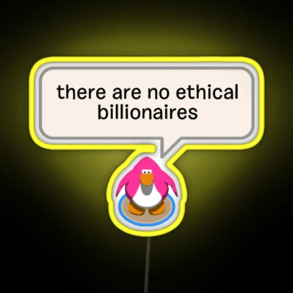 Eat The Rich Penguin RGB Neon Sign