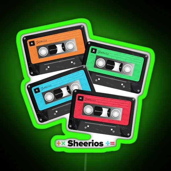Ed Sheeran Album Collection Cassette Tapes RGB Neon Sign