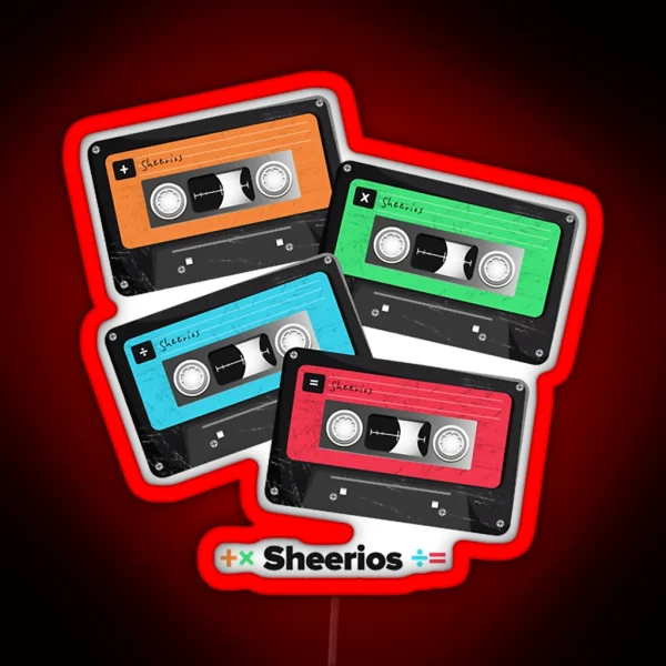 Ed Sheeran Album Collection Cassette Tapes RGB Neon Sign
