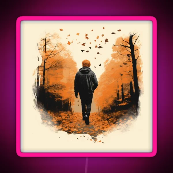 Ed Sheeran Autumn Variations Illustration Led RGB Neon Sign