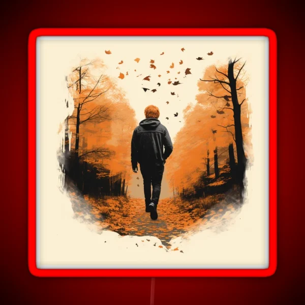 Ed Sheeran Autumn Variations Illustration Led RGB Neon Sign