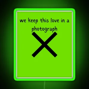 Ed Sheeran Photograph RGB Neon Sign