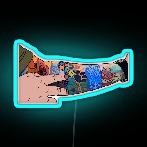 Ed Sheeran S Tattoo Sleeve RGB Neon Sign