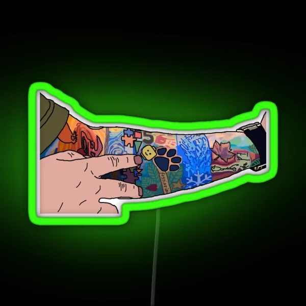 Ed Sheeran S Tattoo Sleeve RGB Neon Sign