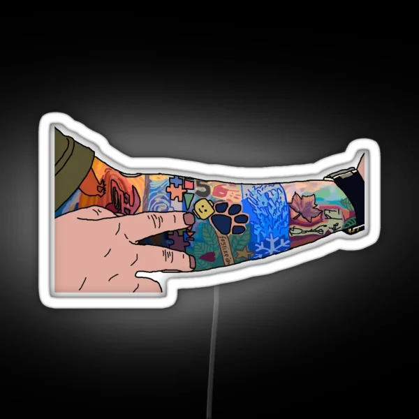 Ed Sheeran S Tattoo Sleeve RGB Neon Sign