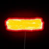 Ed Sheeran's iconic Subtract album art in vibrant neon glow.