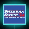Colorful Neon Sign for Ed Sheeran's and Taylor Swift's Joint Presidential Campaign