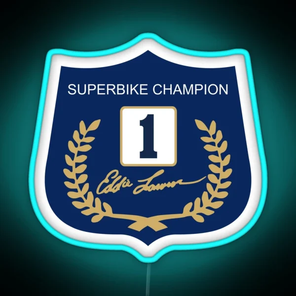Eddie Lawson Superbike Champion RGB Neon Sign