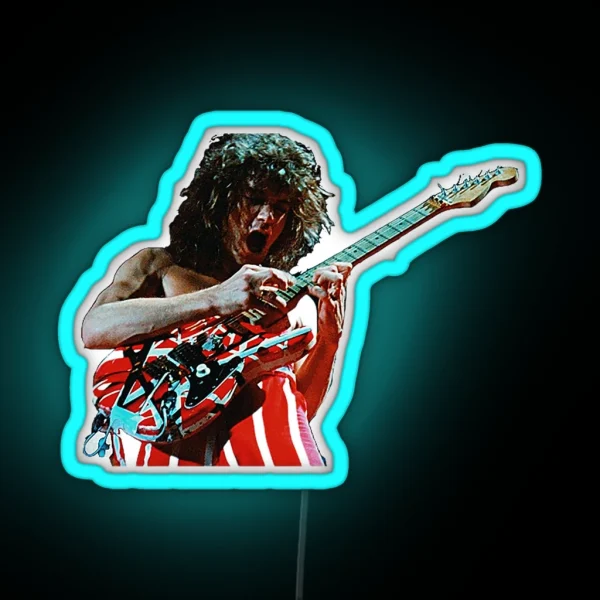 Eddie Van Halen Guitarist RGB Neon Sign
