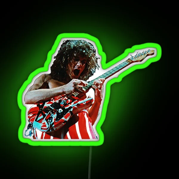 Eddie Van Halen Guitarist RGB Neon Sign