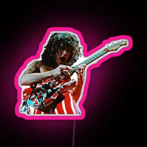 Eddie Van Halen Guitarist RGB Neon Sign