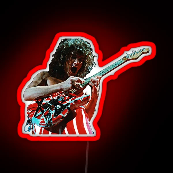 Eddie Van Halen Guitarist RGB Neon Sign