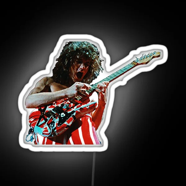 Eddie Van Halen Guitarist RGB Neon Sign