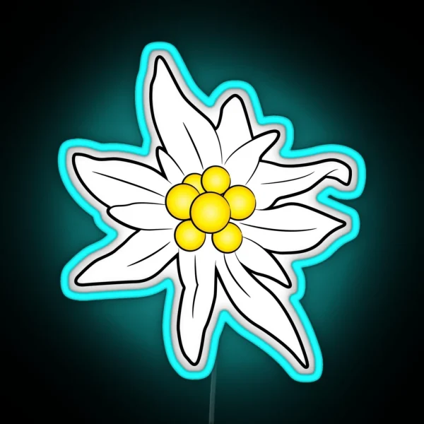 Edelweiss Flower RGB Neon Sign