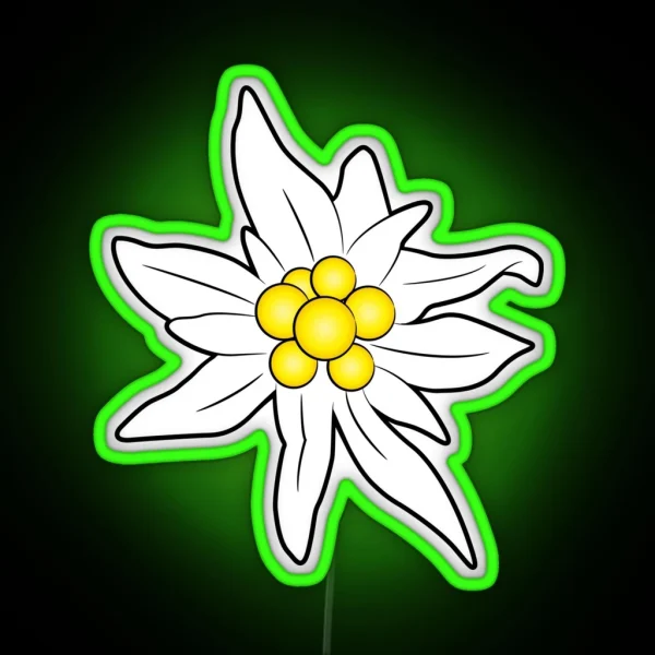 Edelweiss Flower RGB Neon Sign