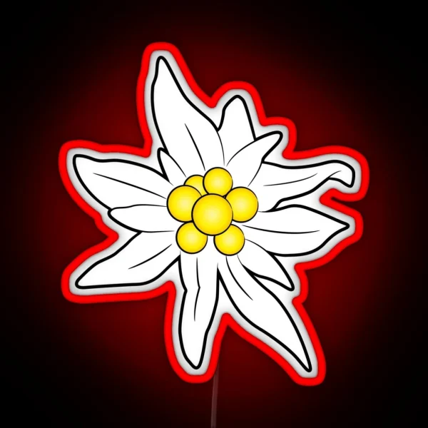 Edelweiss Flower RGB Neon Sign