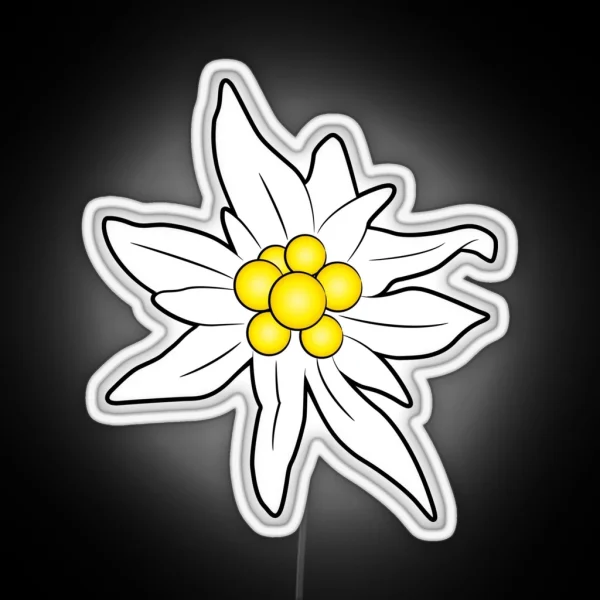 Edelweiss Flower RGB Neon Sign