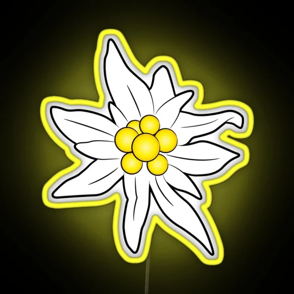 Edelweiss Flower RGB Neon Sign