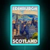 Edinburgh City, Scotland, Modern RGB Neon Sign Illumination Artwork Display