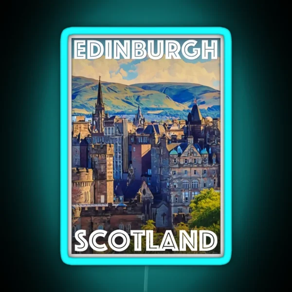 Edinburgh Scotland RGB Neon Sign