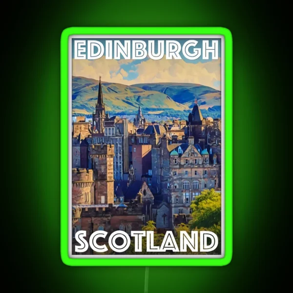 Edinburgh Scotland RGB Neon Sign