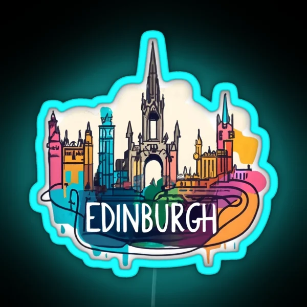 Edinburgh Scottland RGB Neon Sign