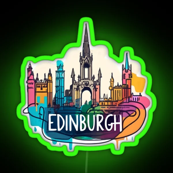 Edinburgh Scottland RGB Neon Sign