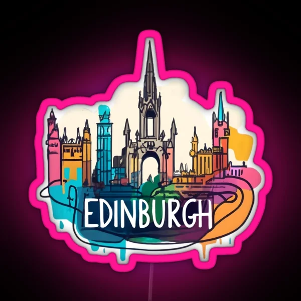 Edinburgh Scottland RGB Neon Sign
