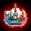 Edinburgh Scotland City Guide Neon Sign for Travelers and Locals