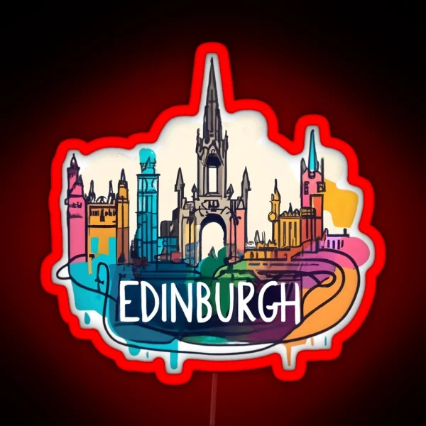Edinburgh Scottland RGB Neon Sign