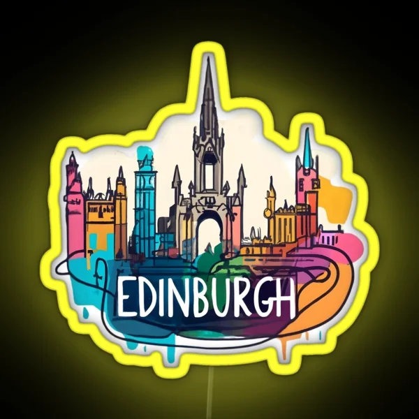 Edinburgh Scottland RGB Neon Sign