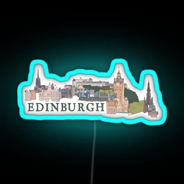 Edinburgh Skyline RGB Neon Sign