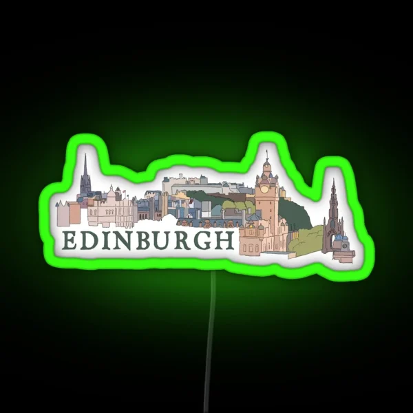 Edinburgh Skyline RGB Neon Sign